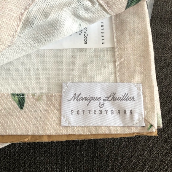 Pottery Barn Monique Lhuillier Lily of the Valley Cotton Napkins Set of 4 - Picture 11 of 11